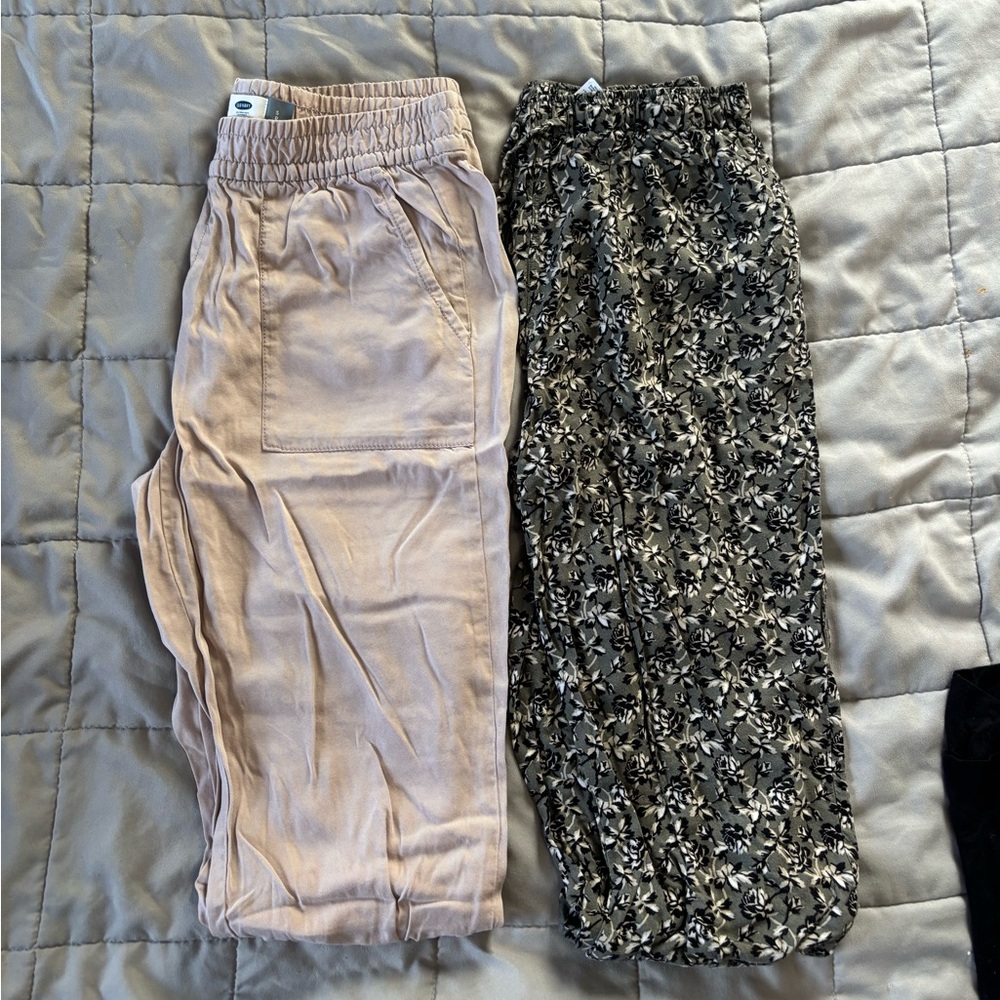 Old Navy Tan Elastic Waistband Pants